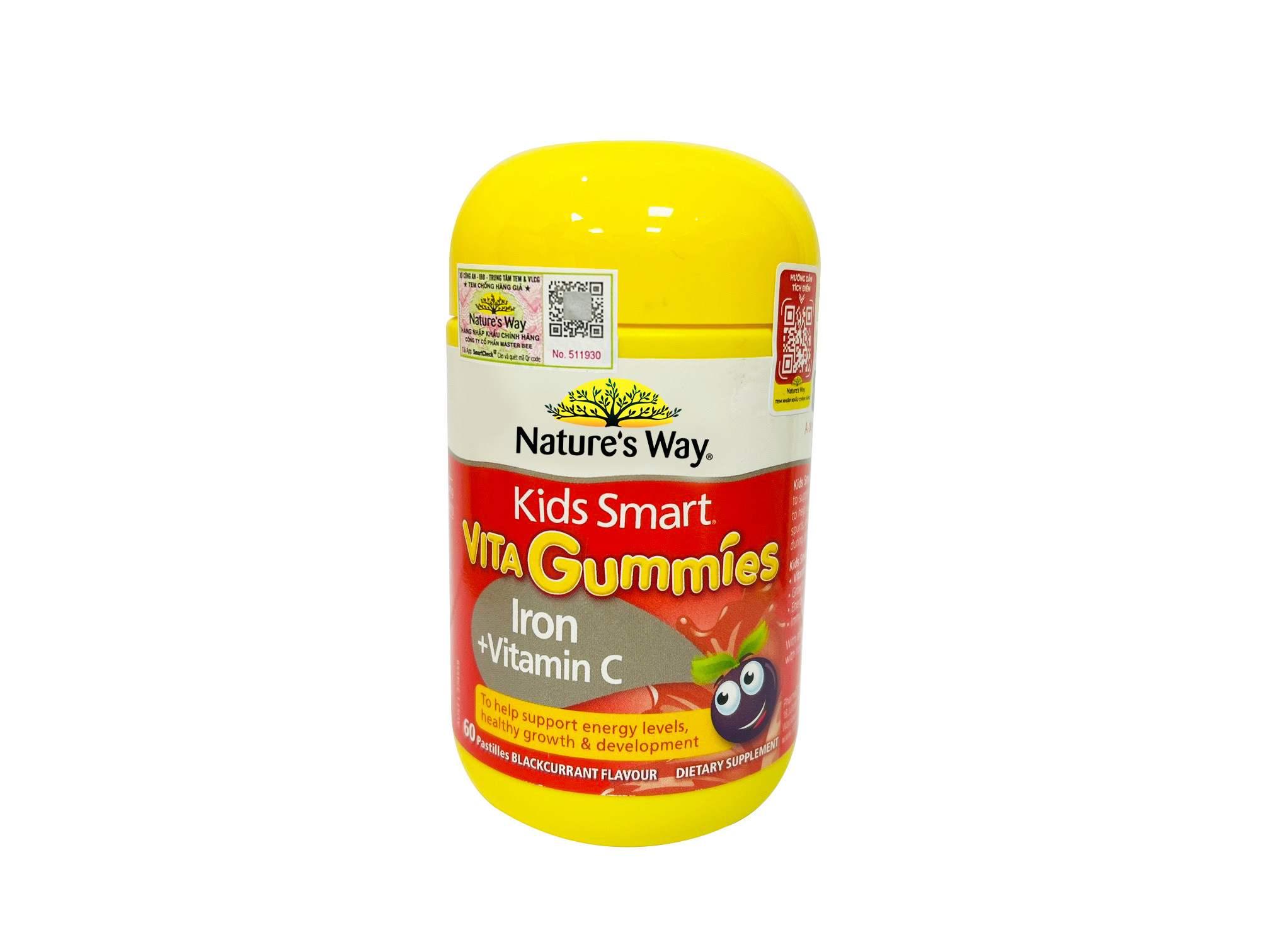 Viên uống Nature’s Way Kids Smart Vita Gummies Iron + Vitamin C – Bổ sung sắt hữu cơ và vitamin C cho trẻ