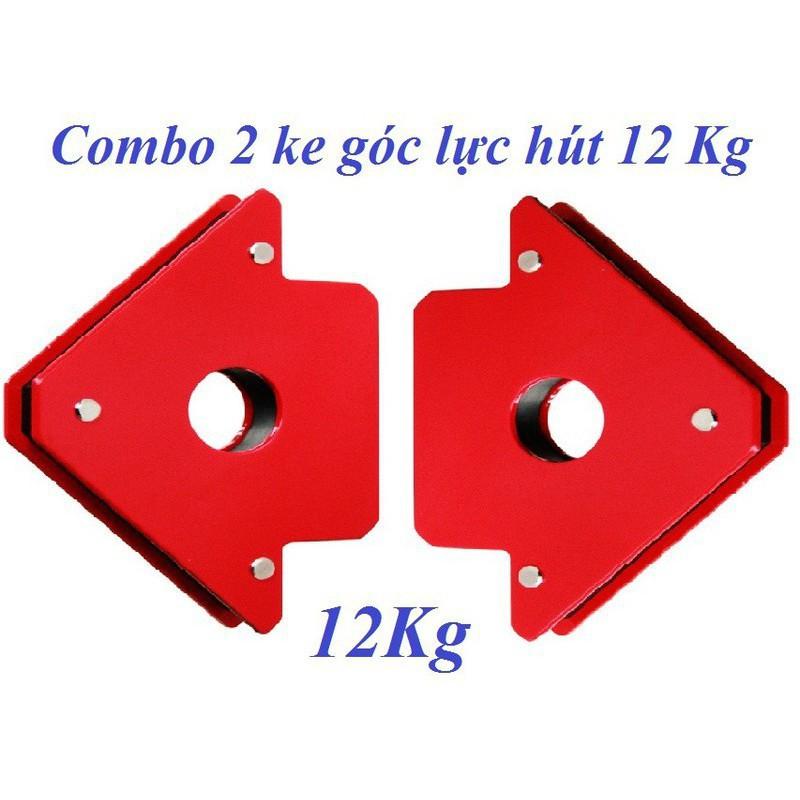 Combo 2 ke góc nam châm lực hút 12kg - 25lbs