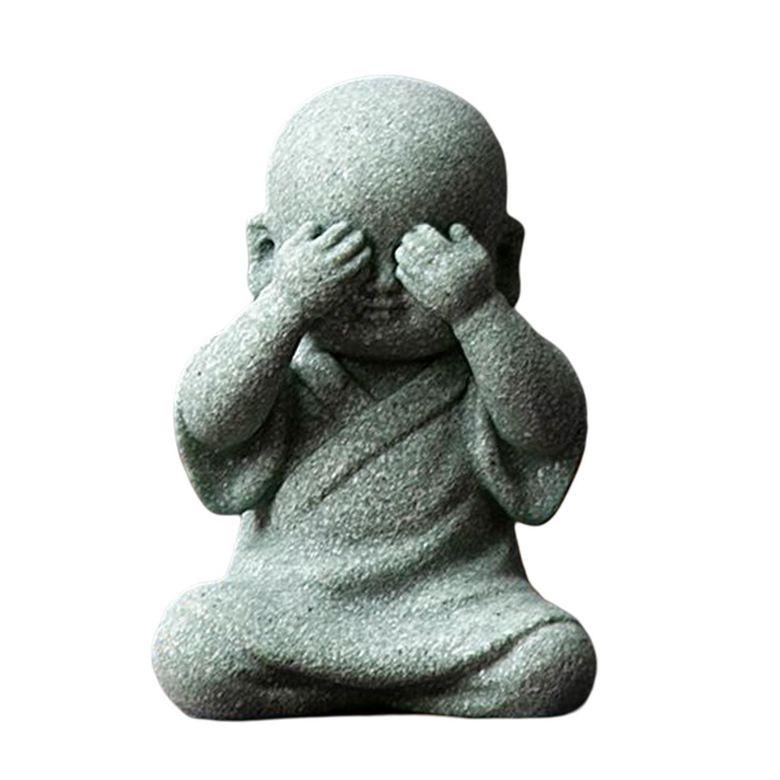 Monk Figurine Buddha Statue Ornaments Decorative Home Decor Desktop