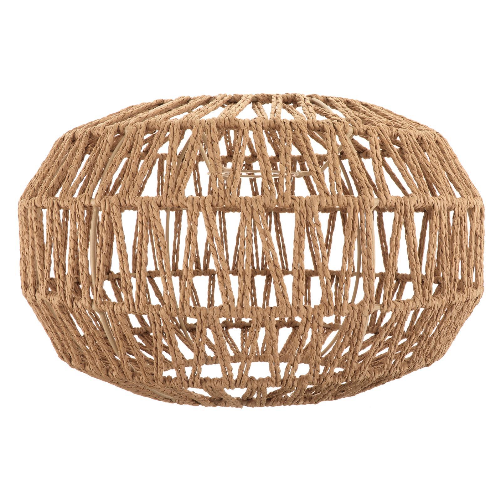 Woven Pendant Lamp Shade Chandelier Light Fixture for Kitchen Cafe Teahouse