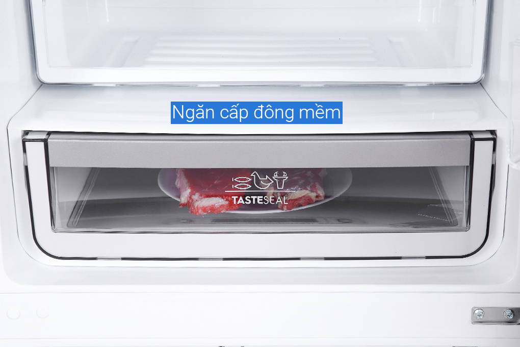 Tủ lạnh Electrolux Inverter ngăn đá dưới có ngăn đông mềm 308 lít - EBB3442K-H - Lấy nước từ bên ngoài, khử mùi diệt khuẩn, ngăn đá xoay