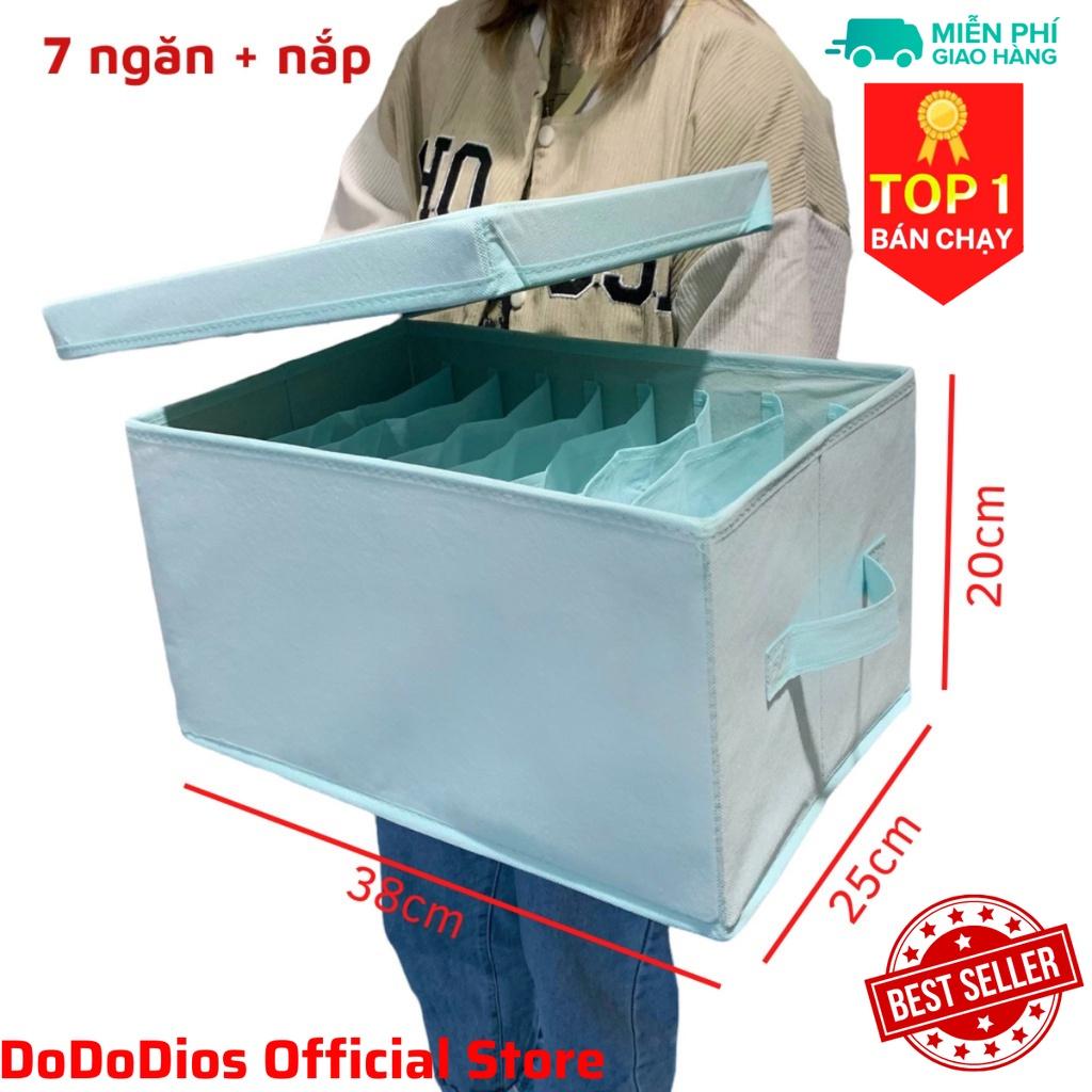 Hộp Vải Đựng Quần Áo Chia Ngăn Có Nắp - Chính hãng DoDoDios - Màu Kem - Hàng Chính hãng dododios