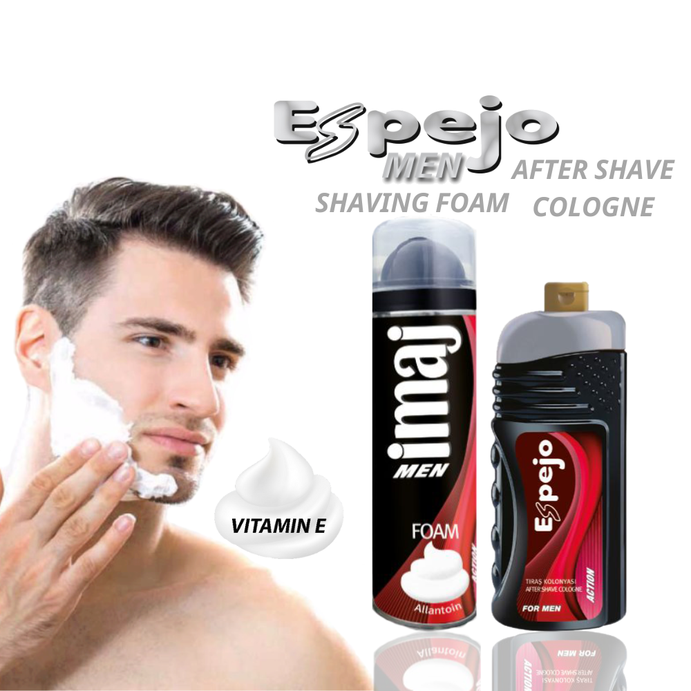 Combo Bọt Cạo Râu Shaving Foam 200ml và Dung Dịch Dưỡng Sau Cạo Râu After Shave Cologne 200ml Espejo Dành Cho Mọi Loại Da - Hàng Chính Hãng