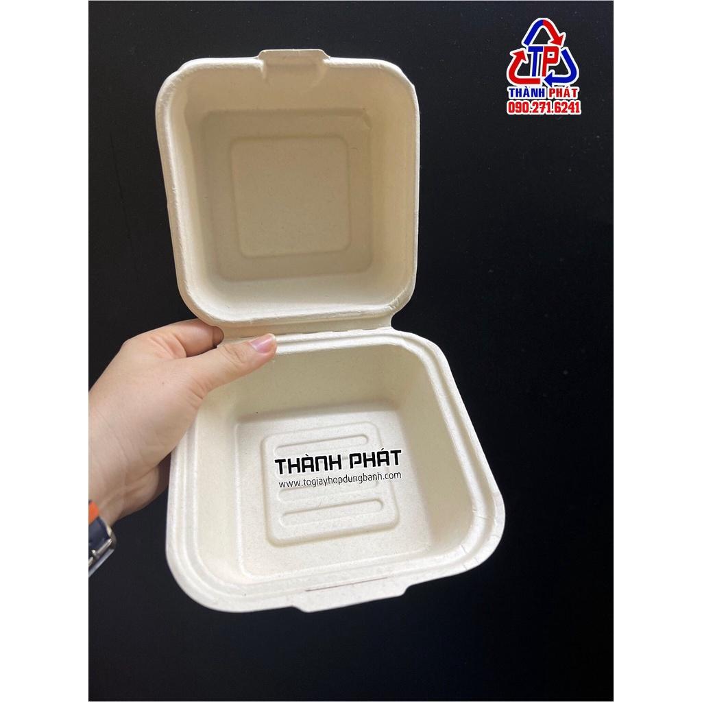 Hộp bã mía đựng bánh mochi chấm kem sữa- Hộp bả mía đựng bánh gato - bento cake - đựng bánh kem 10cm