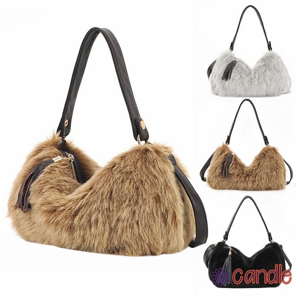 CONY Túi Xách Nữ Da Pu Phối Tua Rua Thời Trang