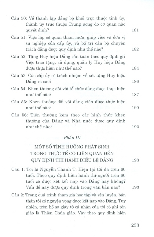 Sách Hỏi - Đáp Về Quy Định Và Hướng Dẫn Thi Hành Điều Lệ Đảng - NXB Chính Trị Quốc Gia Sự Thật