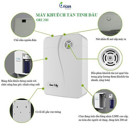 Máy khuếch tán tinh dầu Oricen - Ori200T phun tự động