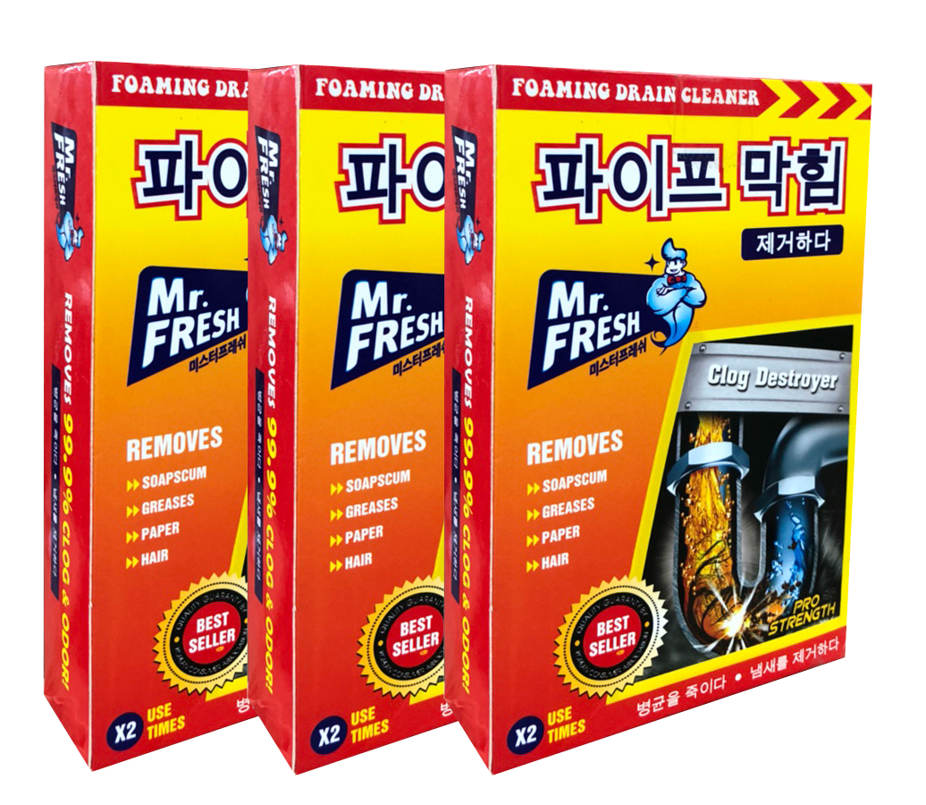 Combo 6 hộp 12 gói bột thông tắc làm sạch đường ống Hàn Quốc (100g/gói)