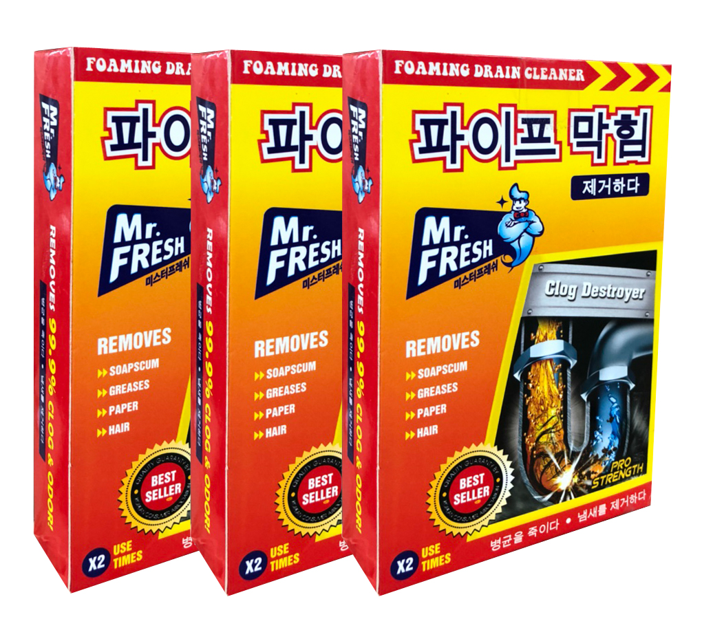 Combo 2 hộp 4 gói bột thông tắc làm sạch đường ống Hàn Quốc