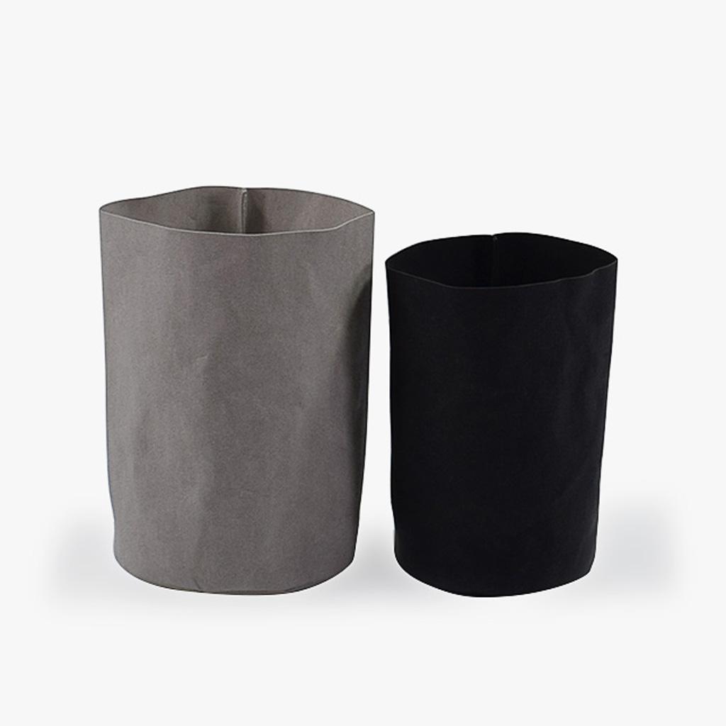 Washable Storage Bag Kraft Paper Bag Plants Flower Pot Economic Bag Black L