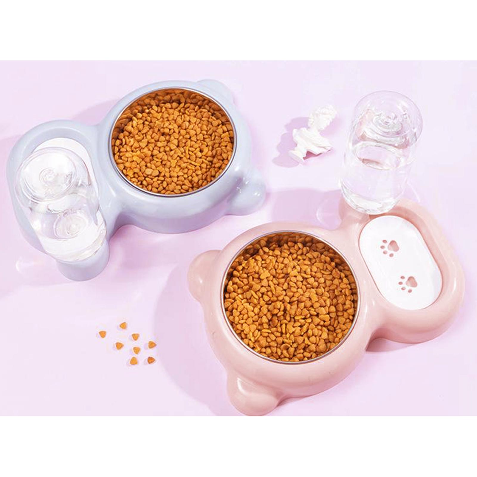Automatic Pet Feeder Auto Dog Cat  Bowl Dispenser Pink