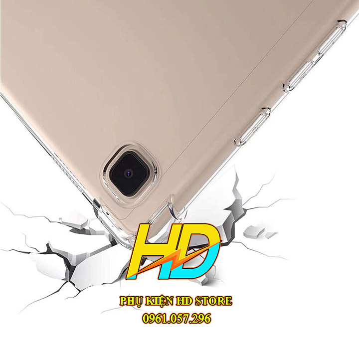 Ốp Lưng Chống Sốc Cho Samsung Tab A7 2020 10.4 inch T500/T505 Dẻo Silicon trong Suốt Có Gờ Bảo vệ Camera