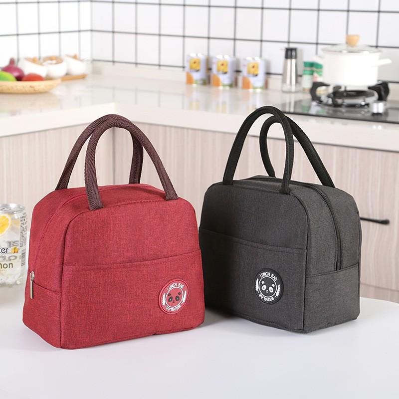 Túi Đựng Hộp Cơm Cao Cấp LUNCHBAG Vải POLYESTER Nhiều Họa Tiết Màu Sắc