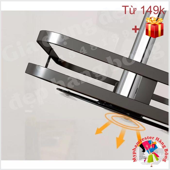 Kệ THÉP đen, kệ đen tròn/vuông xoay 360*cao cấp 2 tầng, 3 tầng