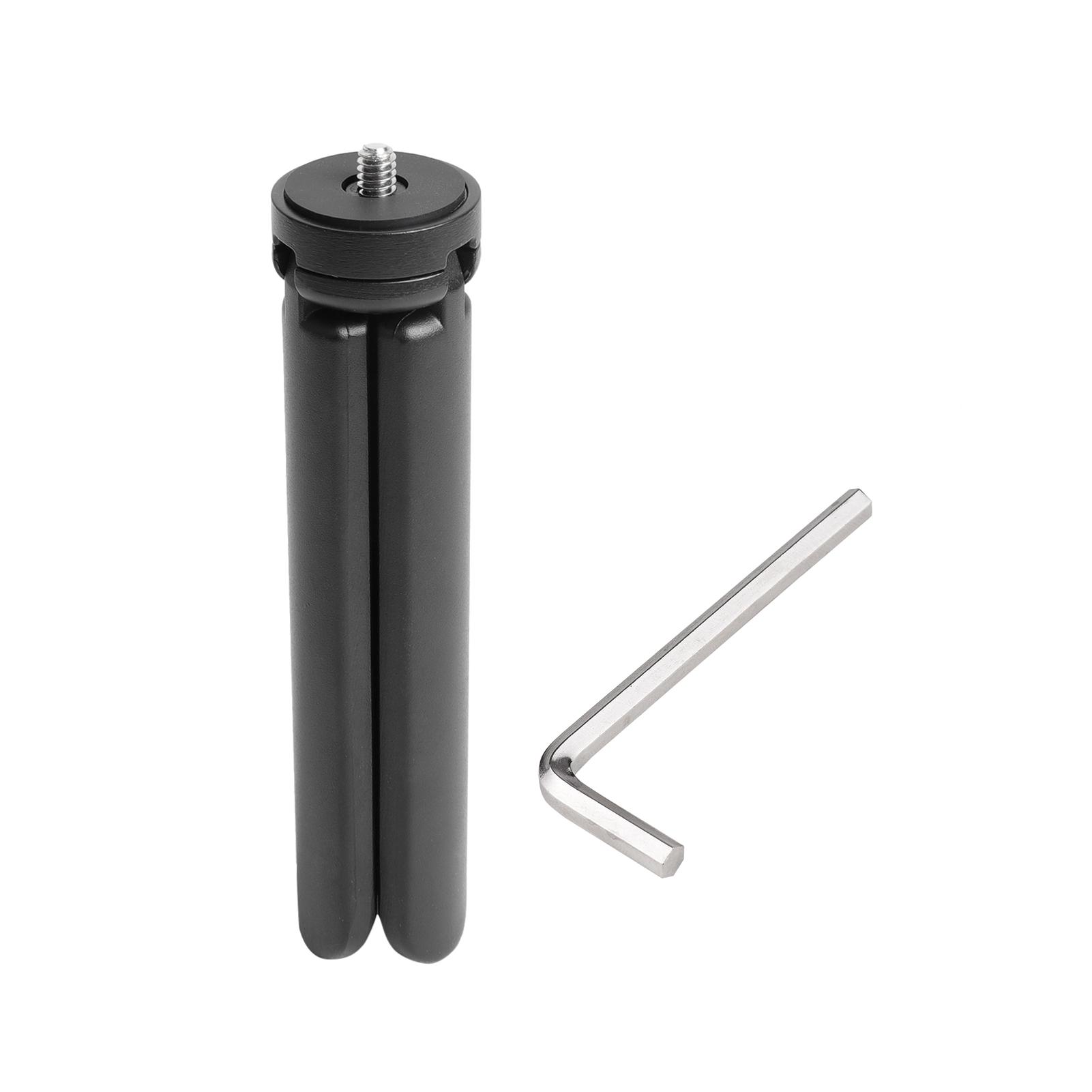 Lightweight Mini Desktop Tripod Aluminum Alloy Tripod Stand with 1/4 Inch Screw Wrench for DSLR ILDC Camera Camcorder