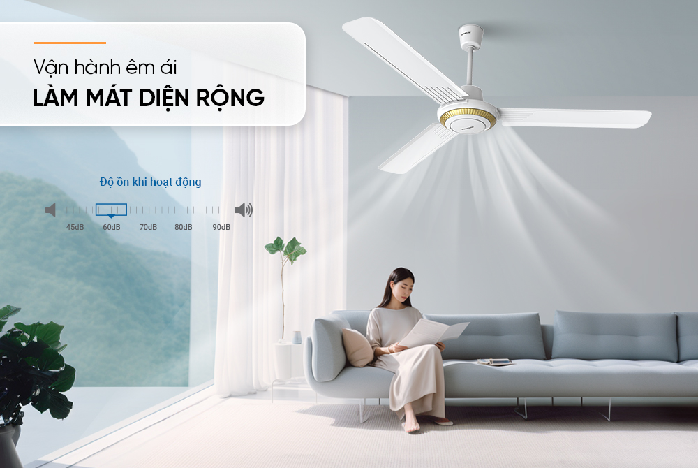Quạt trần 3 cánh SUNHOUSE SHD7659 - Hàng chính hãng Made in Việt Nam