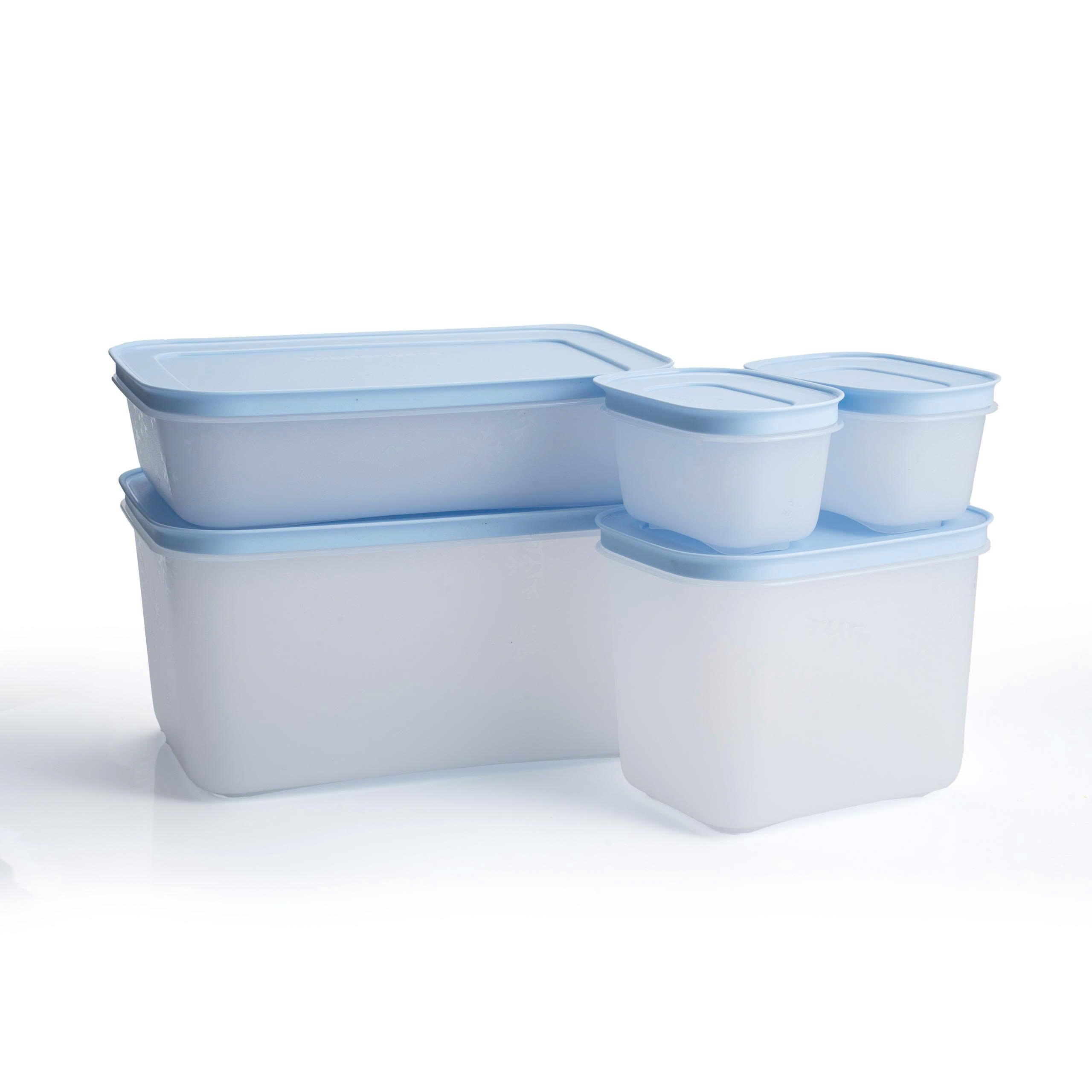 Bộ 5 hộp đựng thực phẩm Tupperware trữ đông Gen II 170ml, 1L, 1L1 và 2L5