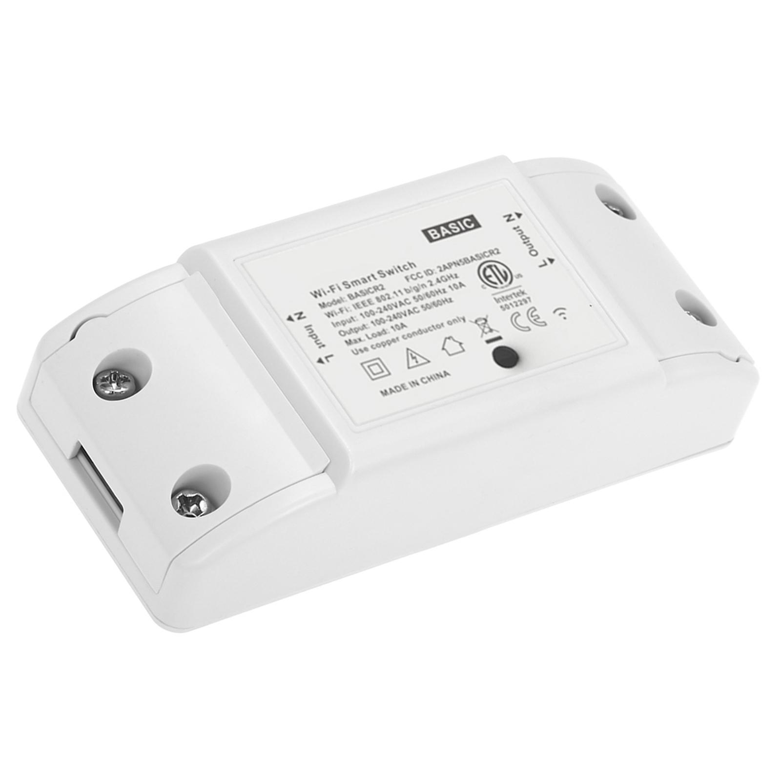 Basic Wifi Switch Works with Alexa for Google Home Timer 10A/2200W Wireless Remote Switch for Android/IOS APP Control for Electric Appliances Universal Smart Home Automation Module