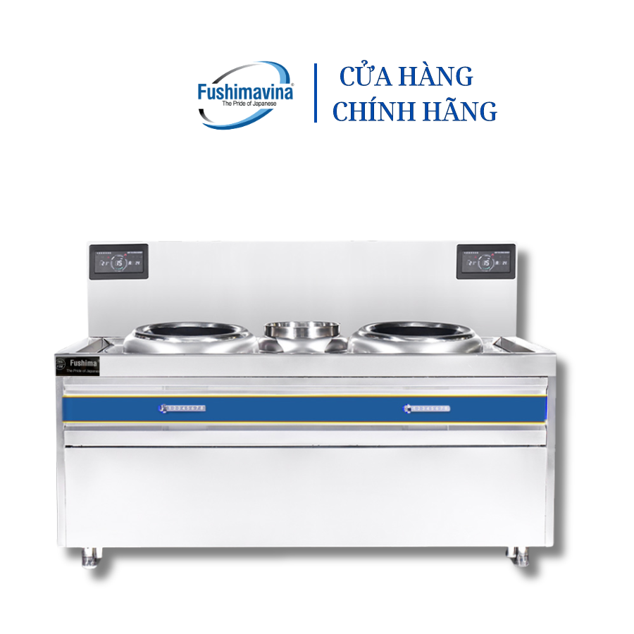 [CỬA HÀNG CHÍNH HÃNG] Bếp từ công nghiệp đôi 15KWx2 mặt lõm Fushimavina