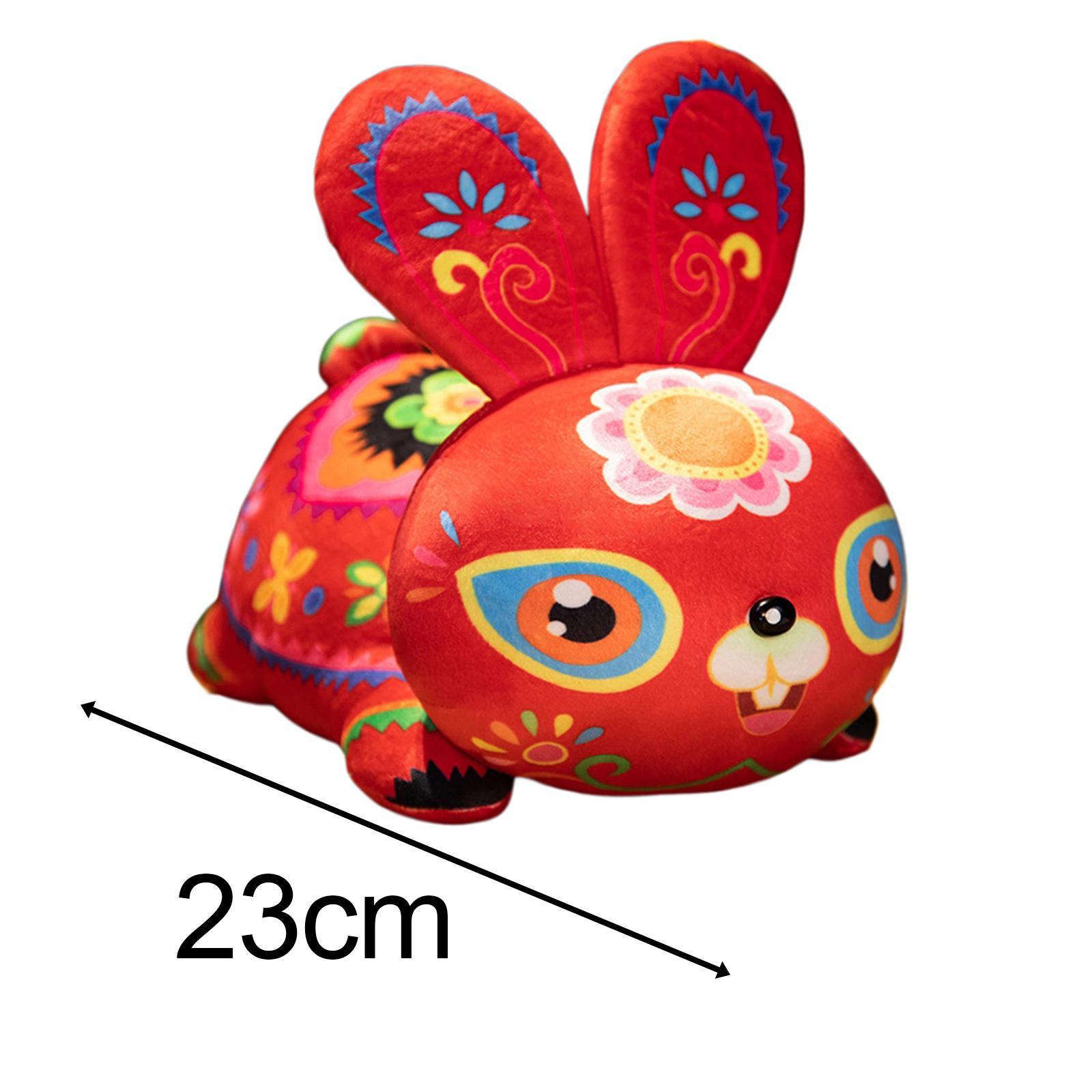2pcs Rabbit Plush Toy Cartoon Ornament Animal Doll for New Year