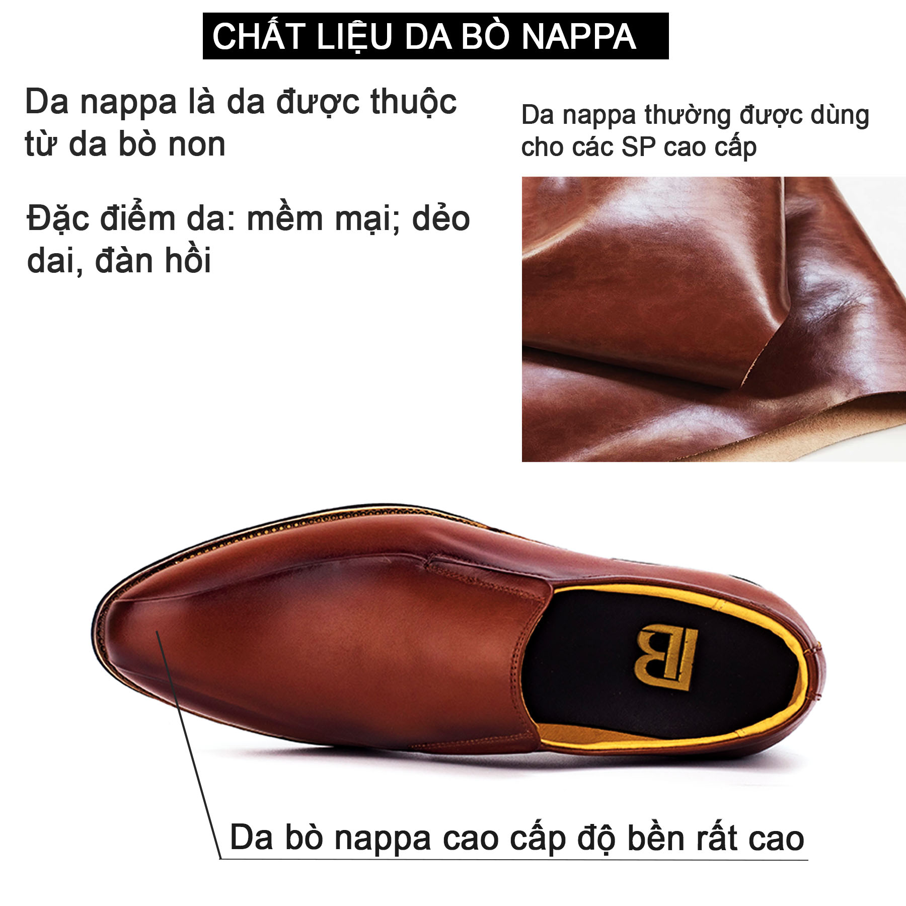 Giày lười da nam công sở Bụi Leather G110 - Da bò Nappa cao cấp - Bảo hành 12 tháng - Màu đen + Bộ vệ sinh