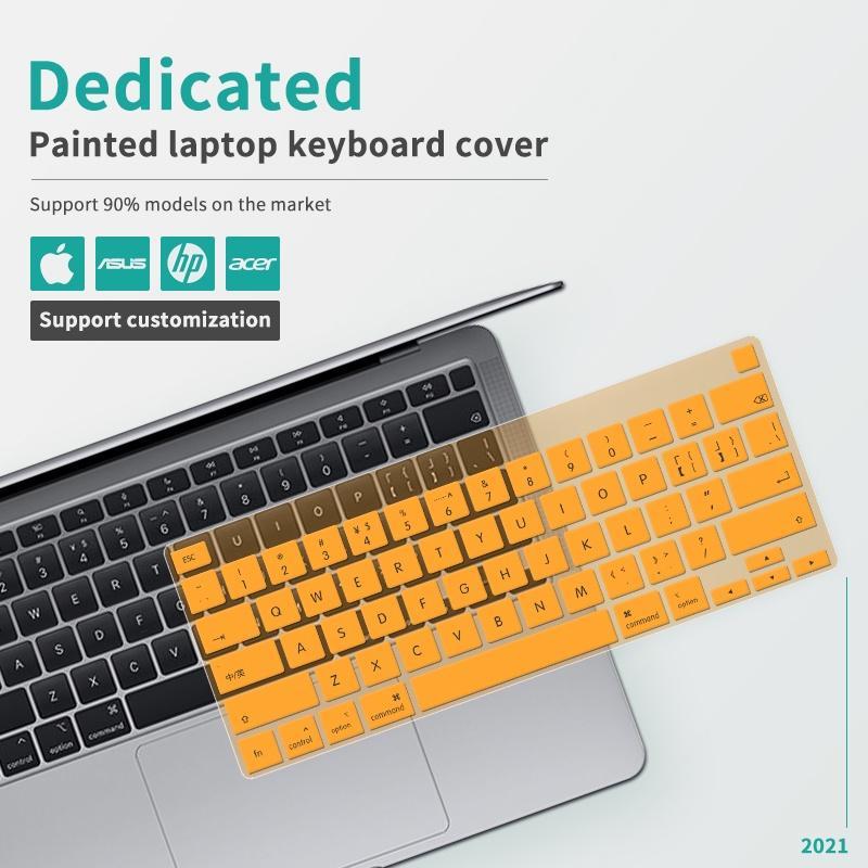 Miếng dán bàn phím màu trơn chống thấm nước cho MacBook Asus Dell Lenovo Huawei Honor Xiaomi Notebook