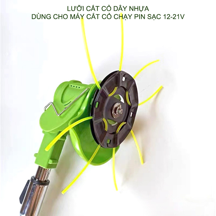 Lưỡi cắt cỏ dây nhựa, 8 dây, dùng cho máy cắt cỏ chạy pin 12-21V