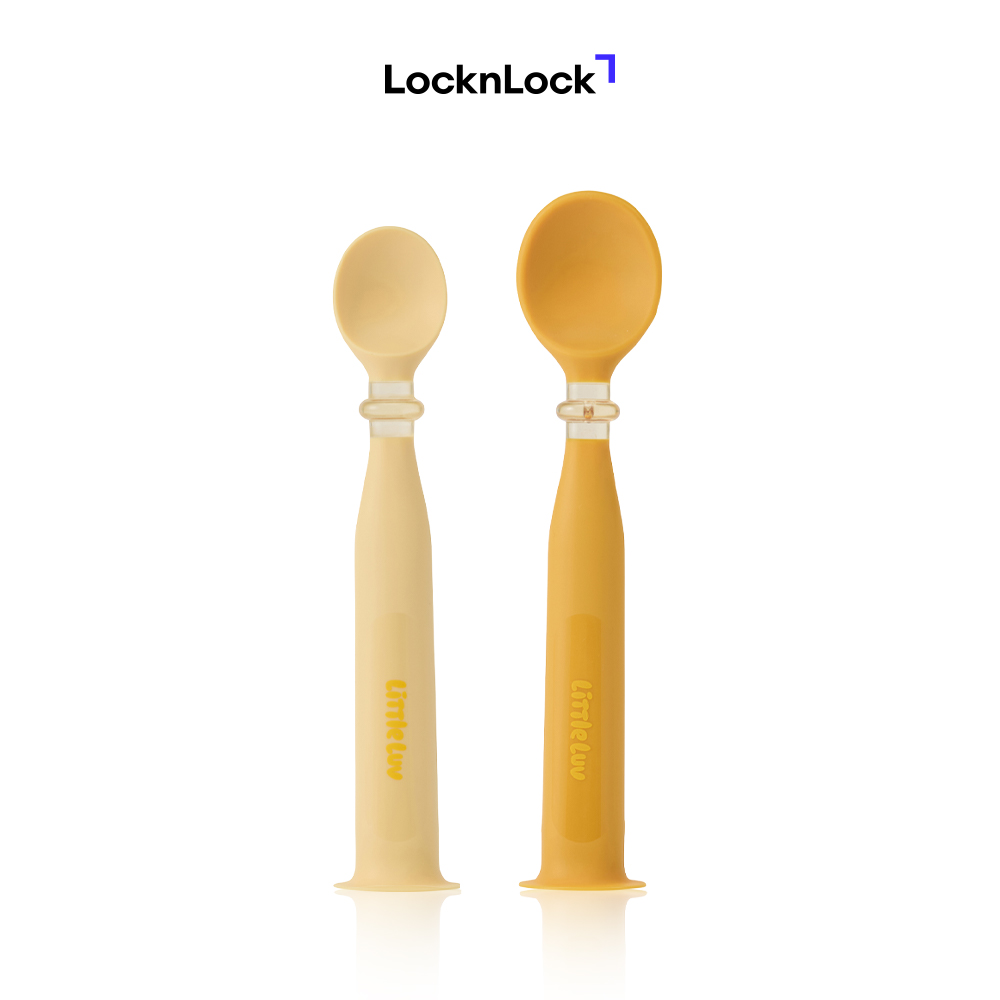 Bộ 2 Thìa Muỗng Cho Bé LocknLock Little Luv Spoon LBB302 - Hàng Chính Hãng, Kèm Hộp Đựng - JoyMall