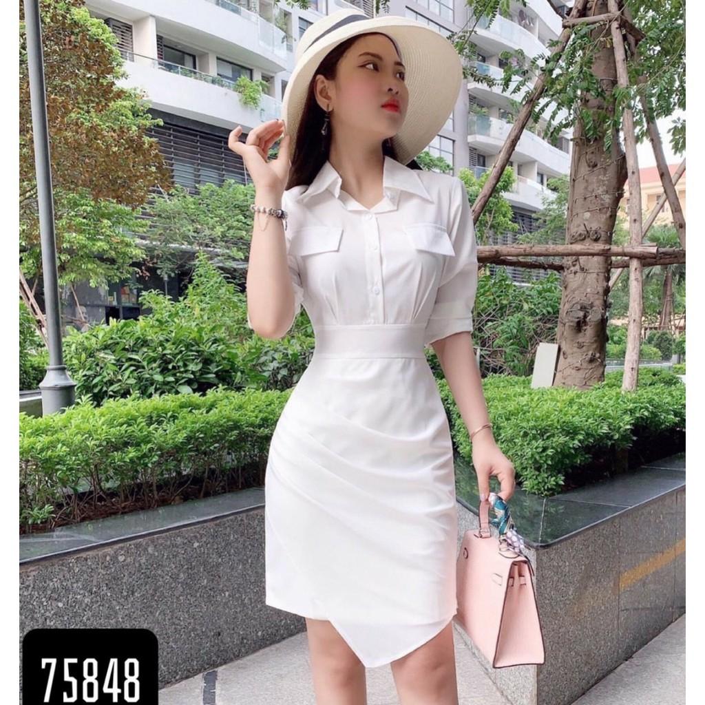 Đầm body cổ sơ mi