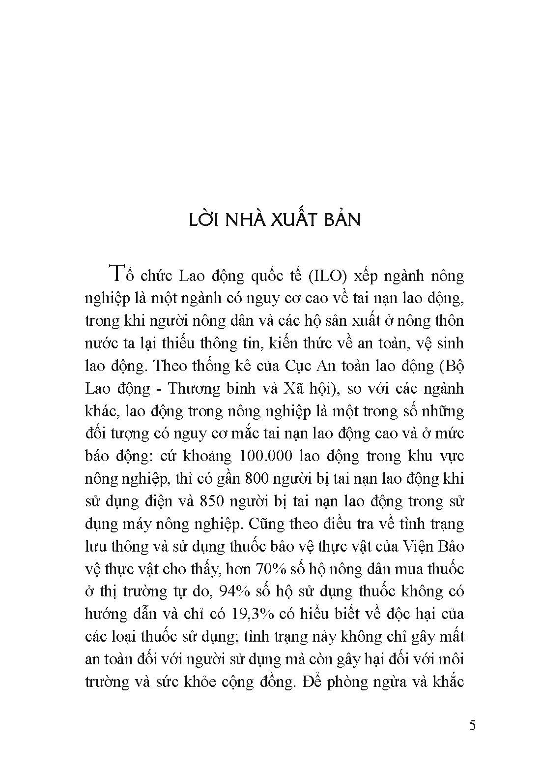 Nông Nghiệp Xanh, Bền Vững - An Toàn, Vệ Sinh Lao Động Trong Sản Xuất Nông Nghiệp