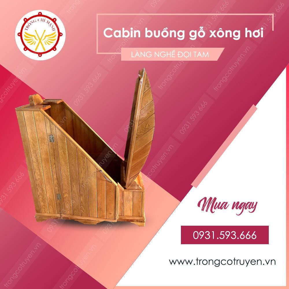 Buồng tắm gỗ Cabin xông hơi mini Cao cấp BTG01 ( Kèm Máy Xông Hero )