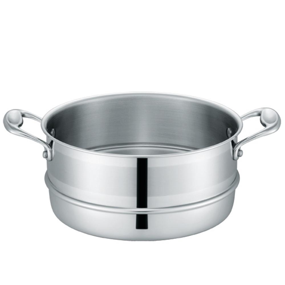 COMBO Nồi lẩu Inox POONGNYUN WTPIH-CL 24C + Xửng hấp lnox POONGNYUN WTPIH-ST 24C (Size 24cm) Hàng chính hãng