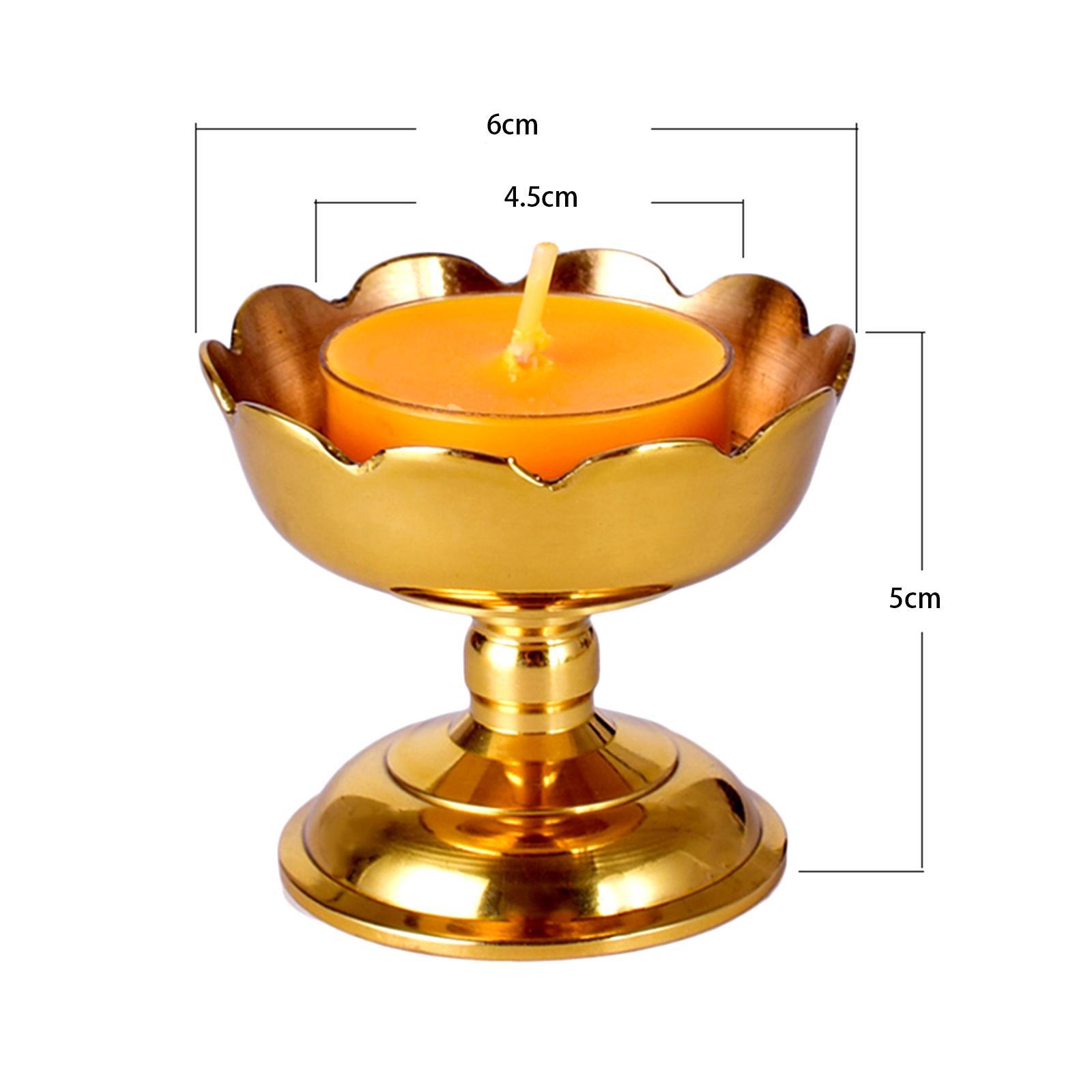 Metal Tibetan Ghee Lamp Holder Table Centerpiece Buddhist Light Holder