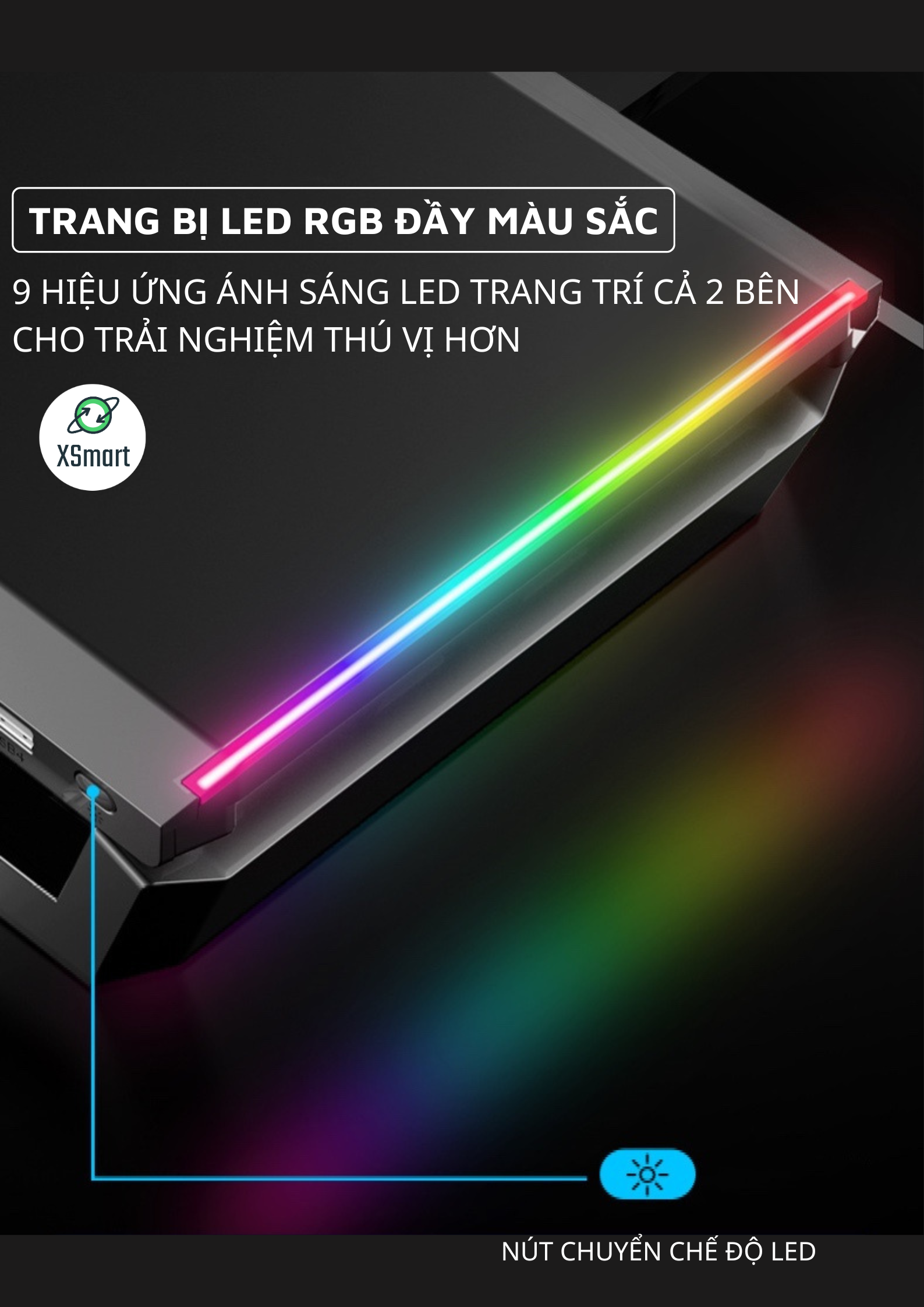 Kệ Để Màn Hình Máy Tính, Latop Để Bàn Cao Cấp T1 LED Rgb 9 Chế Độ Tích Hợp Cổng USB Đa Năng, Thích Hợp Decor Trang Trí Bàn Làm Việc, Chống Nước Tốt-Hàng Chính Hãng