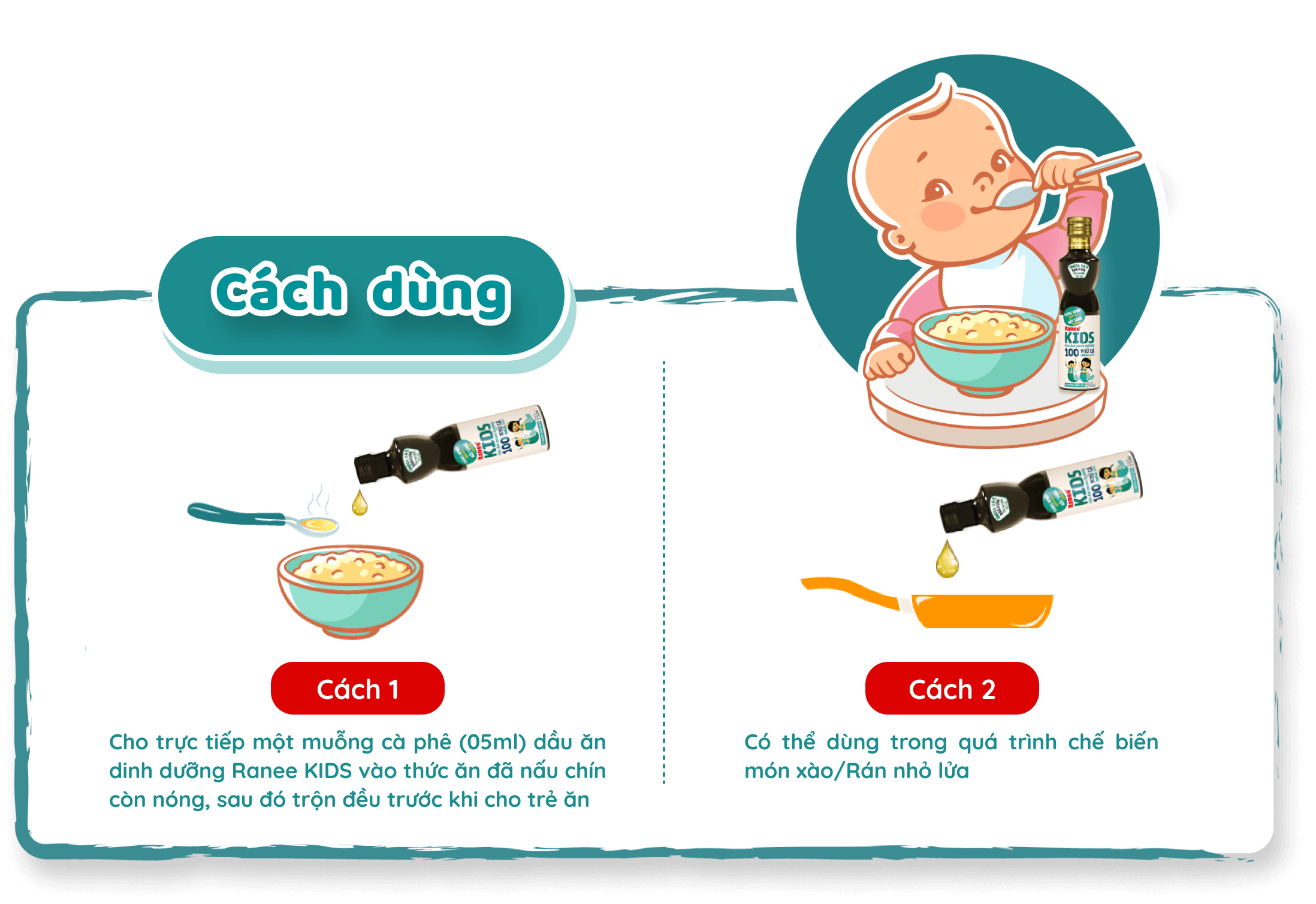 Dầu ăn dinh dưỡng cho bé 100% từ cá Ranee Kids 250 ml + Tặng kèm nước mắm Ranee cá cơm dinh dưỡng 60ml