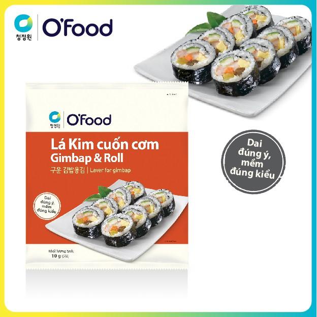 Rong biển / Lá kim cuốn cơm Hàn Quốc O'food 10g, sử dụng cho các món kimbap, sushi