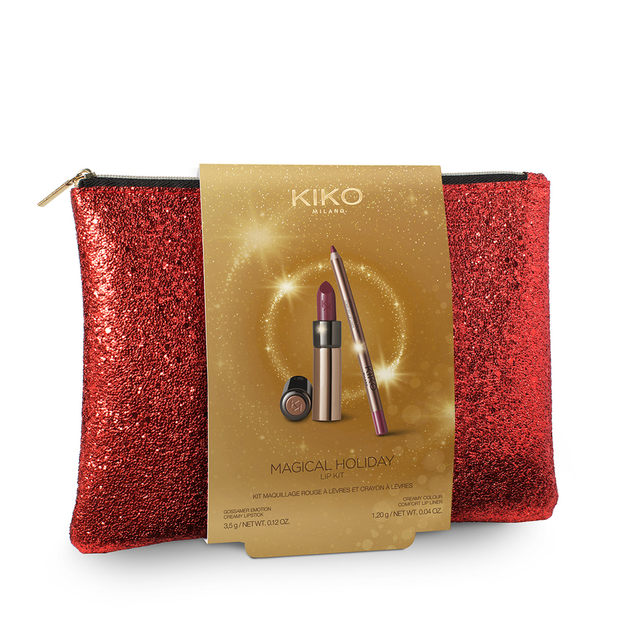 Bộ Son và Chì Kẻ Môi Kiko Magical Holiday, Gossamer Emotion Creamy Lipstick and Lip Kit Shade 109