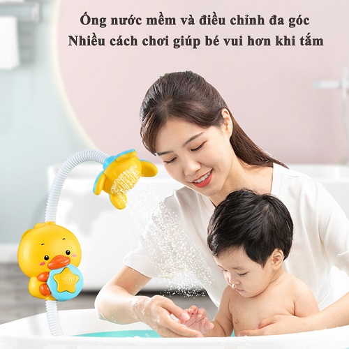 Sen Tắm Hình Vịt Con Chạy PIN Cho Bé Nhựa An Toàn Cho Trẻ Nhỏ