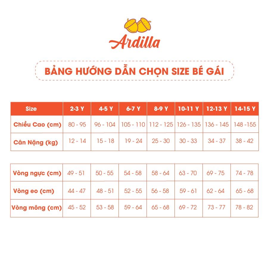 Set 2 Đôi Tất Trẻ Em Nữ Cổ Cao ARDILLA Chất Vải Mềm Mại Ấm Áp Họa Tiết Dễ Thương TA9304V