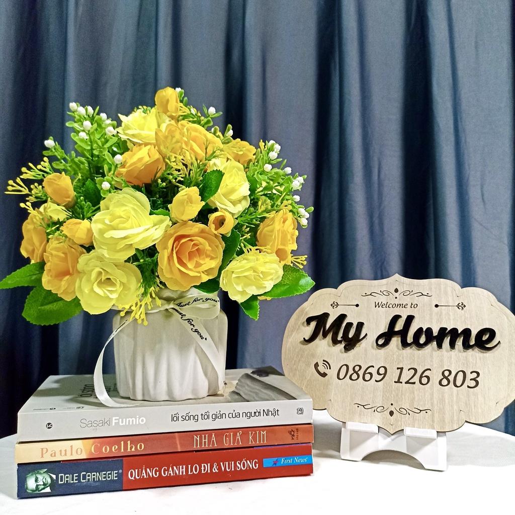 Chậu hoa hồng trứng hoàng gia cực sang chảnh 30cm*40cm, trang trí decor nhà đẹp, để bàn phòng khách.