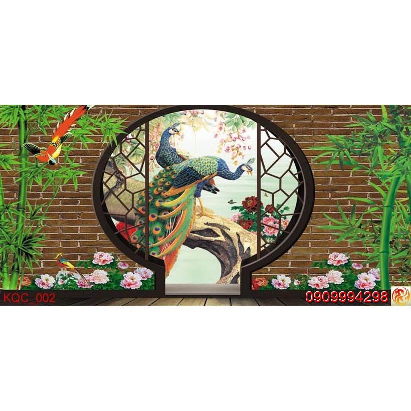 TRANH DÁN TƯỜNG 3D CHIM CÔNG