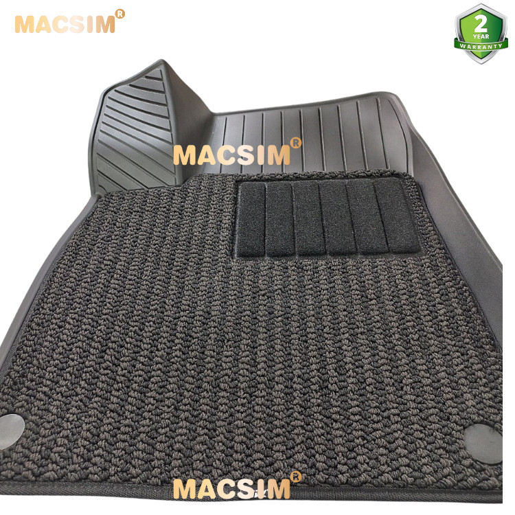 Thảm lót sàn ô tô 2 lớp cao cấp dành cho xe Audi Q7 2016+ nhãn hiệu Macsim 3w chất liệu TPE