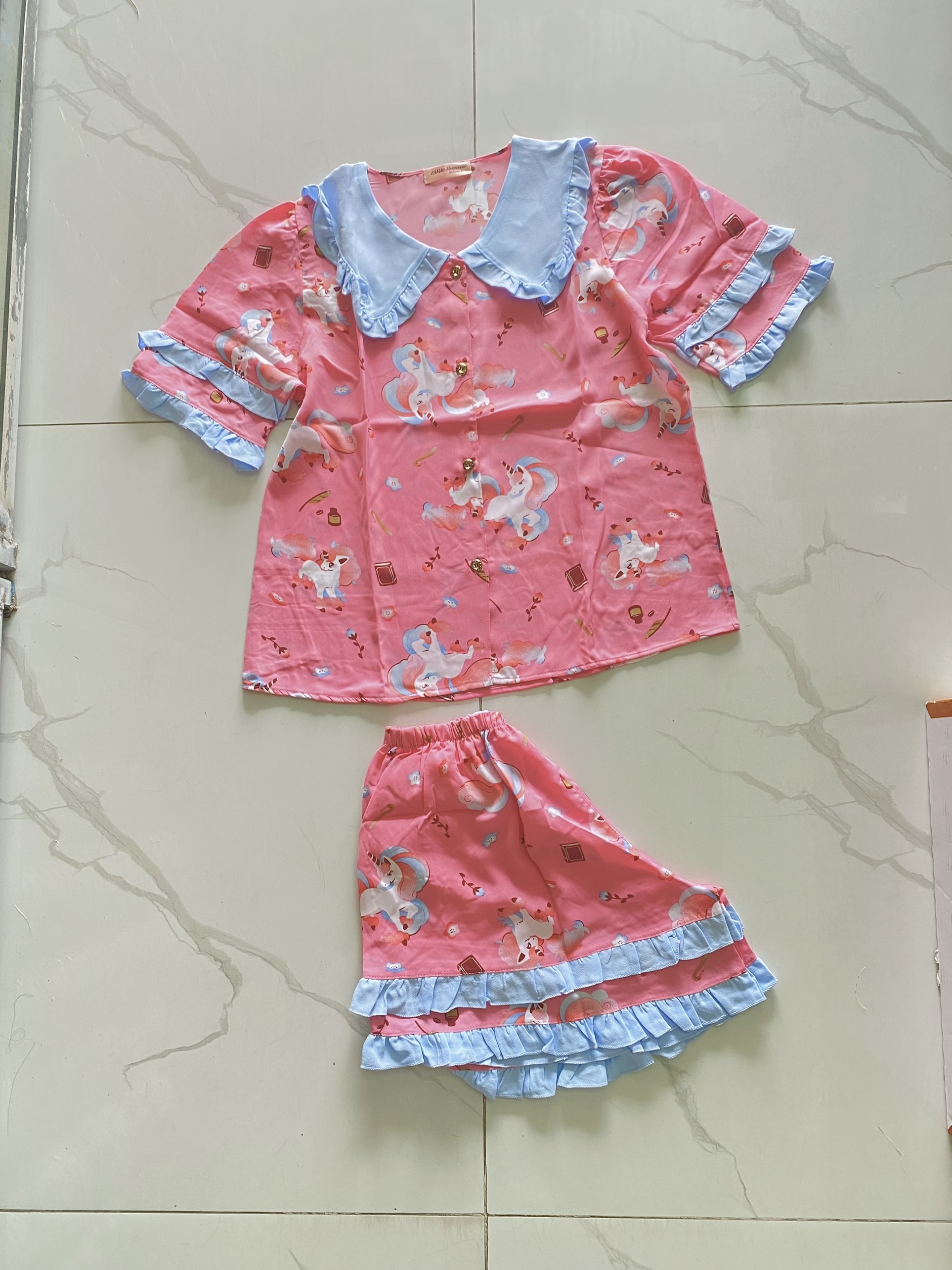 Bộ Pyjama Mặc Nhà Tiểu Thư Xinh Xắn