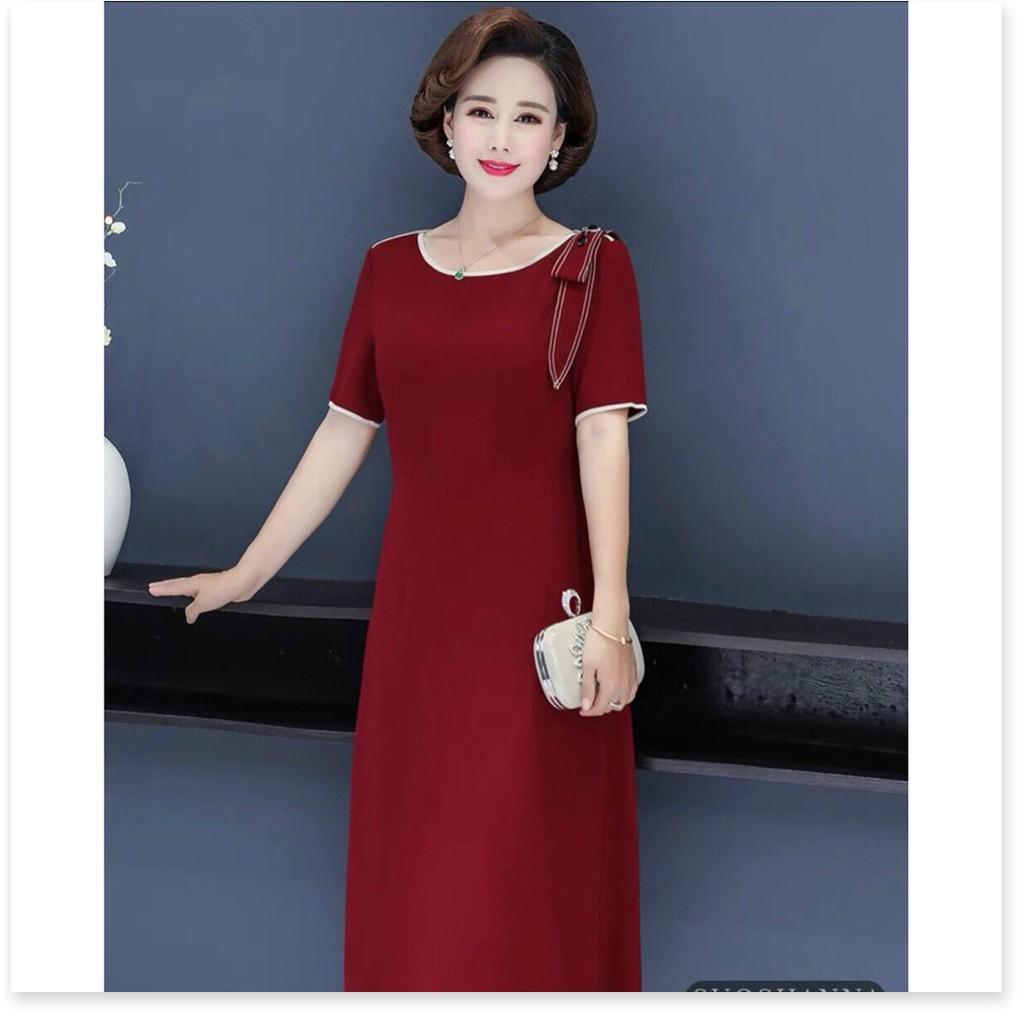 ĐẦM COTTON LẠNH SUÔNG VAI NƠ CÀI PHỤ KIỆN