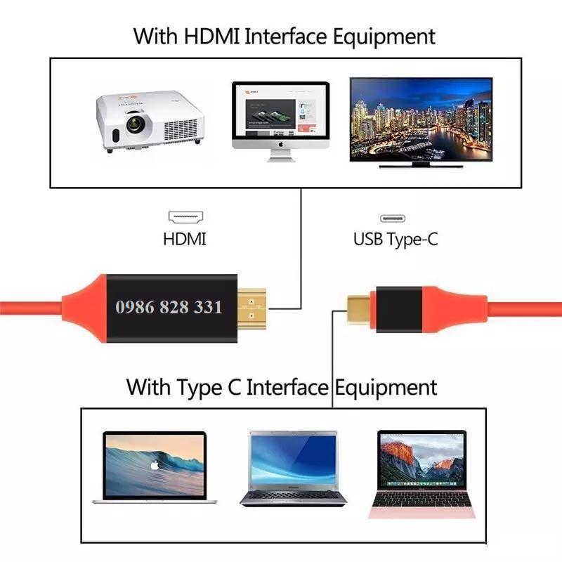 USB type C to HDMI hỗ trợ cho galaxy s8 và smart phone