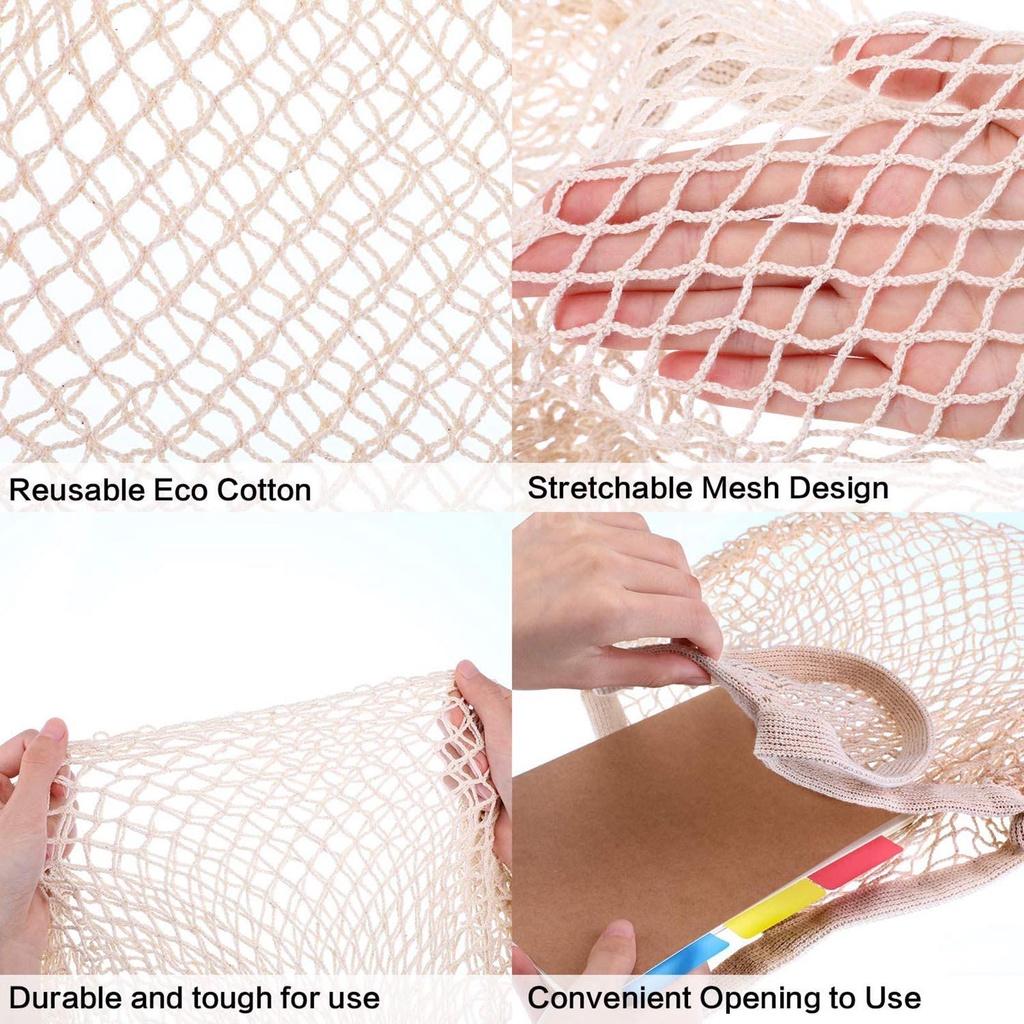 Túi Lưới Cotton Đựng Rau Củ Quả Có Thể Tái Sử Dụng