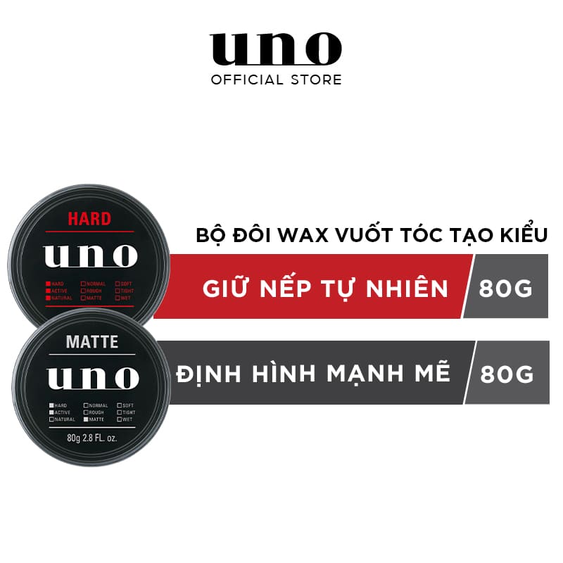 Bộ đôi wax tóc Giữ nếp tự nhiên và Định hình mạnh mẽ (80g x 2)