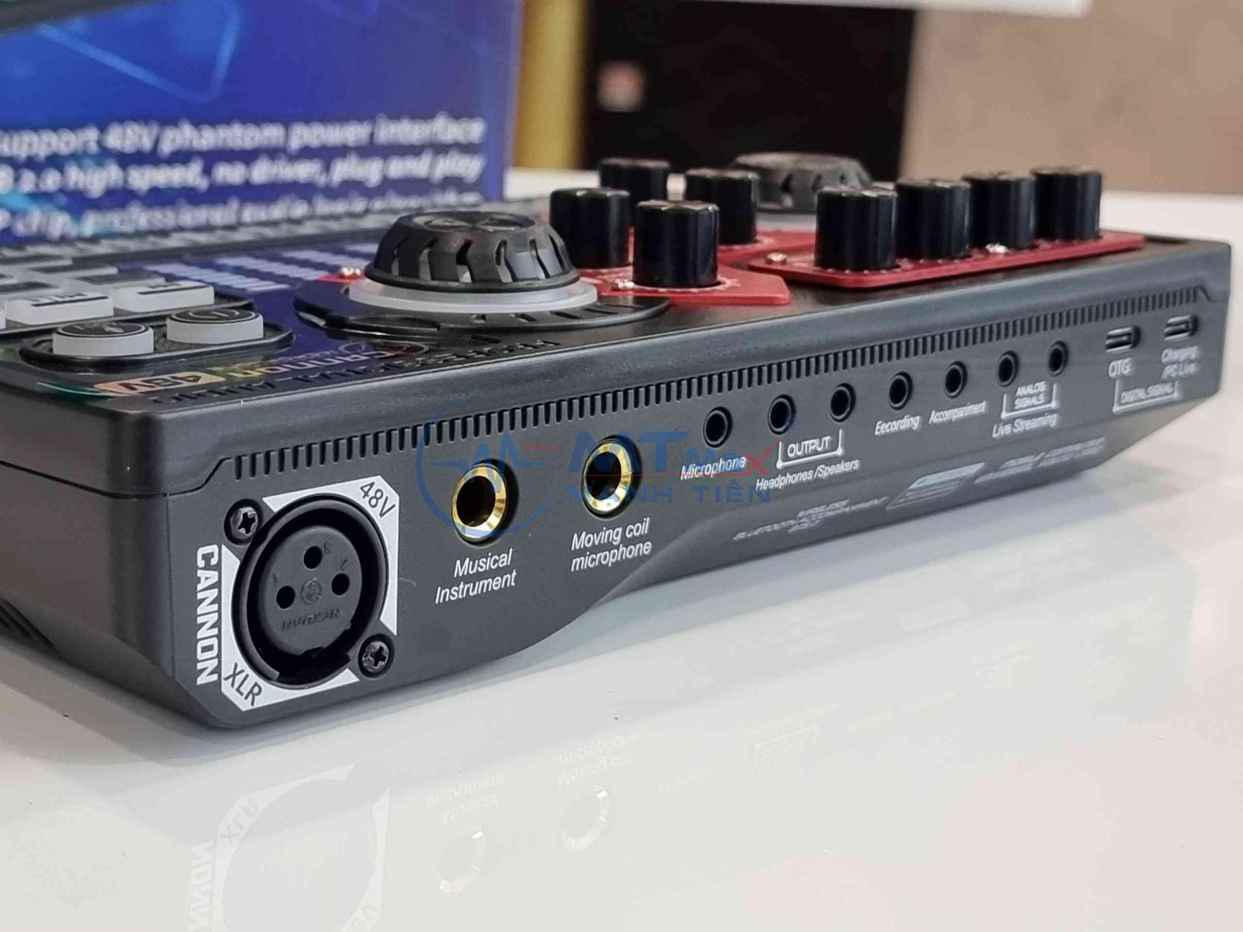 SoundCard X5 mới 2023: Hỗ trợ Auto-tune, Bluetooth, Pin sạc, Đèn LED và nhiều hiệu ứng âm thanh đa dạng