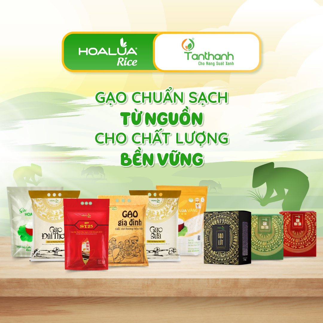 Gạo Hoa Lúa Xanh - Túi 5kg - Dẻo vừa, Mềm cơm, Thơm tự nhiên