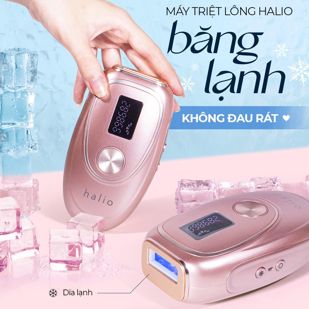 Máy Triệt Lông Băng Lạnh Trẻ Hóa Da Halio IPL Cooling Hair Removal Device 999999 Xung Ánh Sáng